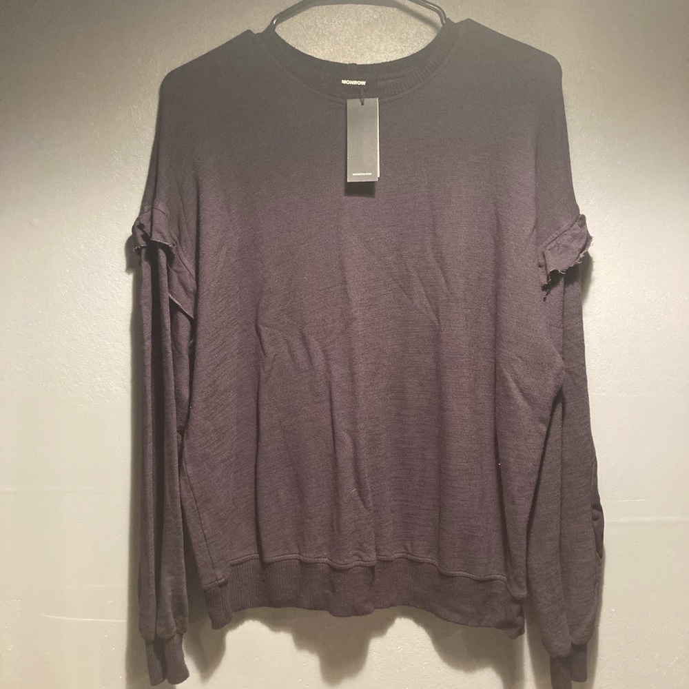 NWT Monrow black size medium long sleeve sweater
